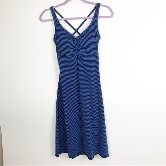 Prana Dresses & Skirts - Prana Striped Criss Cross Athletic Dress
